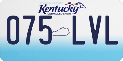 KY license plate 075LVL
