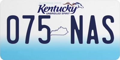 KY license plate 075NAS