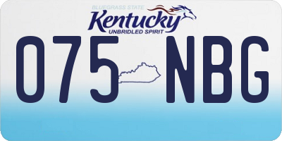 KY license plate 075NBG