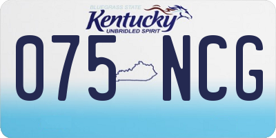 KY license plate 075NCG