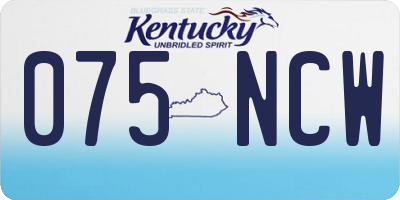 KY license plate 075NCW