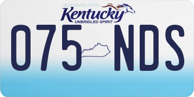 KY license plate 075NDS