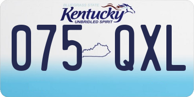 KY license plate 075QXL