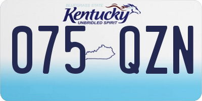 KY license plate 075QZN