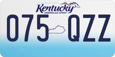 KY license plate 075QZZ