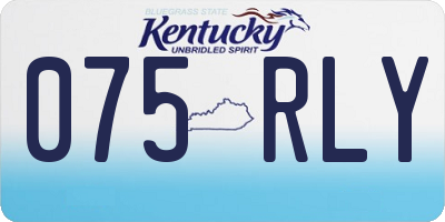 KY license plate 075RLY
