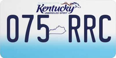 KY license plate 075RRC