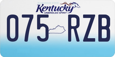 KY license plate 075RZB