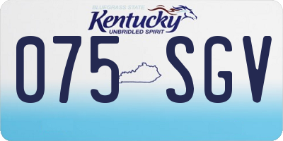 KY license plate 075SGV
