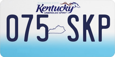 KY license plate 075SKP