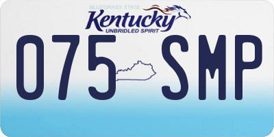 KY license plate 075SMP