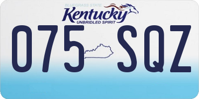 KY license plate 075SQZ