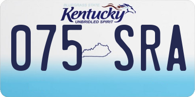 KY license plate 075SRA