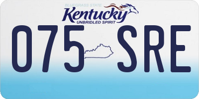 KY license plate 075SRE