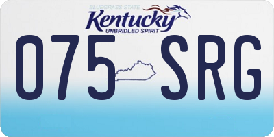 KY license plate 075SRG