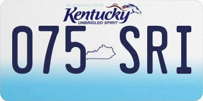 KY license plate 075SRI