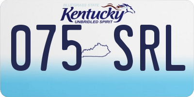 KY license plate 075SRL