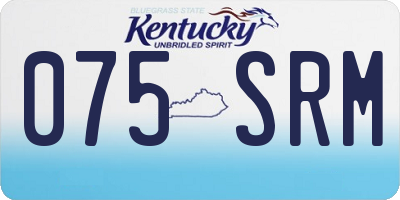 KY license plate 075SRM