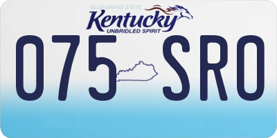 KY license plate 075SRO
