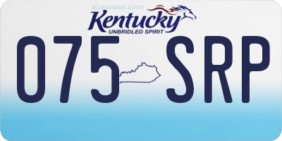 KY license plate 075SRP