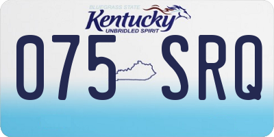KY license plate 075SRQ