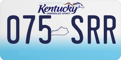 KY license plate 075SRR