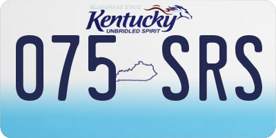 KY license plate 075SRS