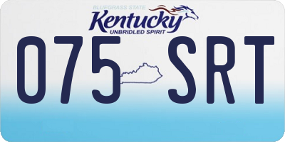 KY license plate 075SRT