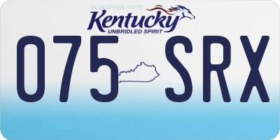 KY license plate 075SRX