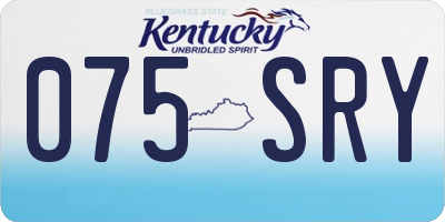 KY license plate 075SRY
