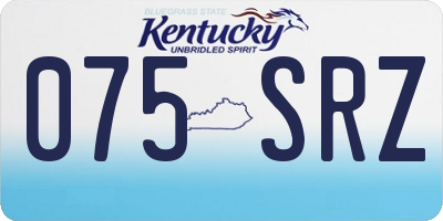 KY license plate 075SRZ
