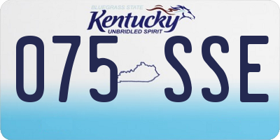 KY license plate 075SSE