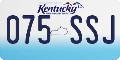 KY license plate 075SSJ