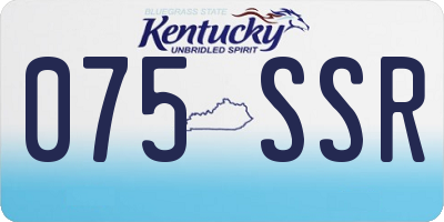 KY license plate 075SSR