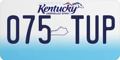 KY license plate 075TUP