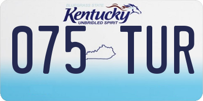 KY license plate 075TUR