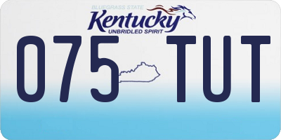 KY license plate 075TUT