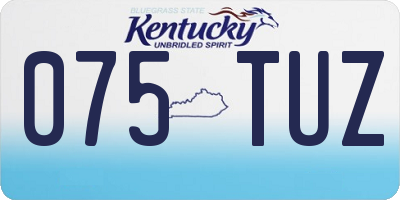 KY license plate 075TUZ
