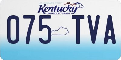 KY license plate 075TVA