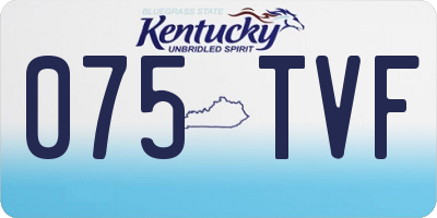 KY license plate 075TVF