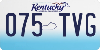 KY license plate 075TVG