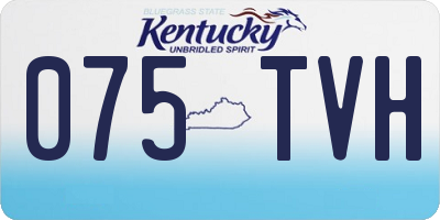 KY license plate 075TVH