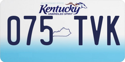 KY license plate 075TVK