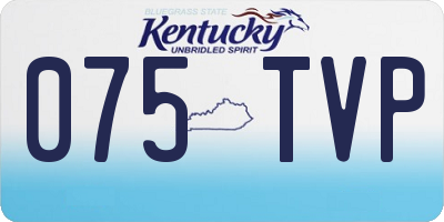 KY license plate 075TVP