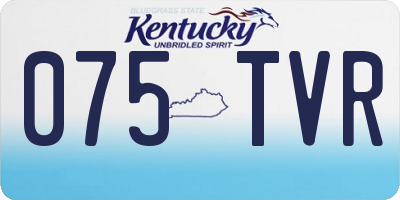 KY license plate 075TVR