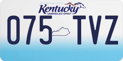 KY license plate 075TVZ