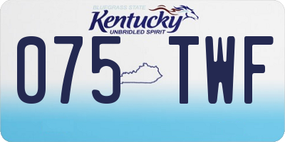 KY license plate 075TWF