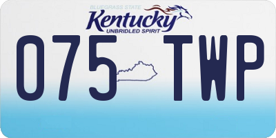 KY license plate 075TWP