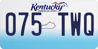 KY license plate 075TWQ