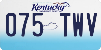 KY license plate 075TWV